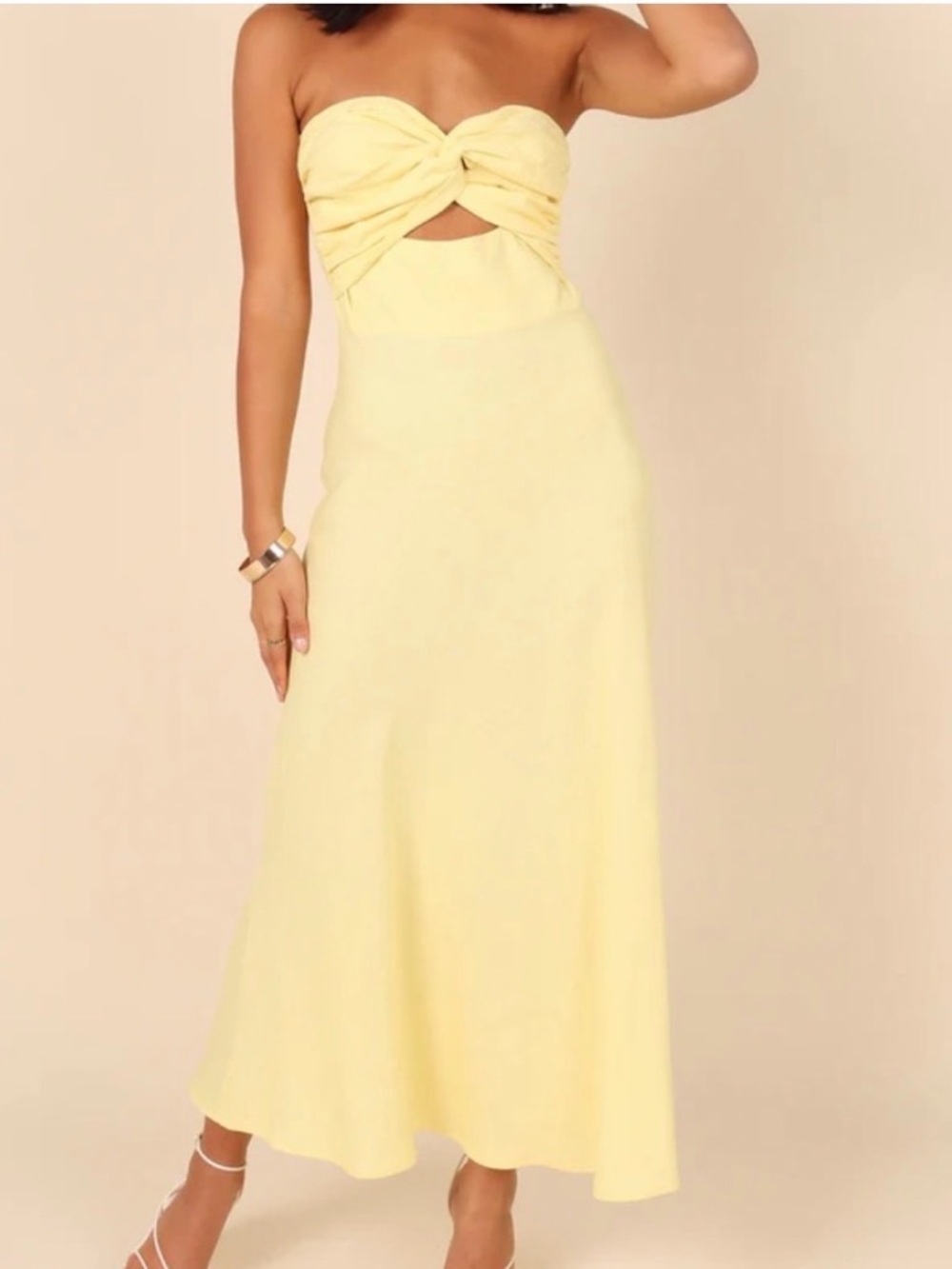 Petal & Pup Strapless Yellow Dress